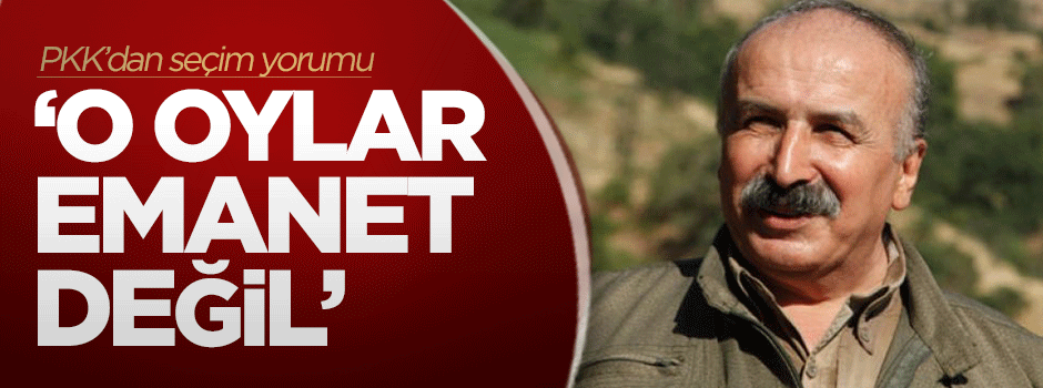 PKK'dan seçim yorumu: O oylar emanet değil