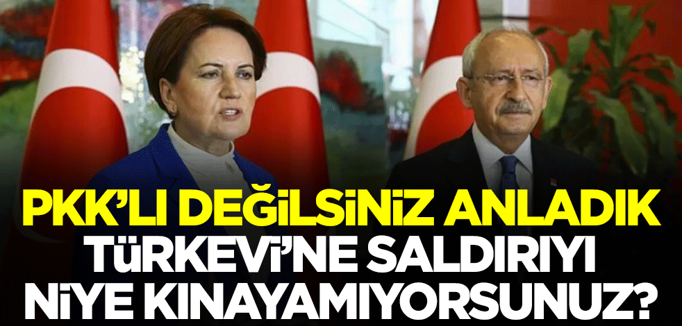 PKK’lı değilsiniz anladık, Türkevi’ne saldırıyı niye kınayamıyorsunuz?