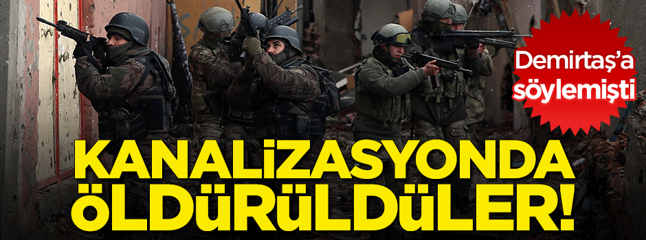 PKK'lı hainler kanalizasyonda öldürüldü!