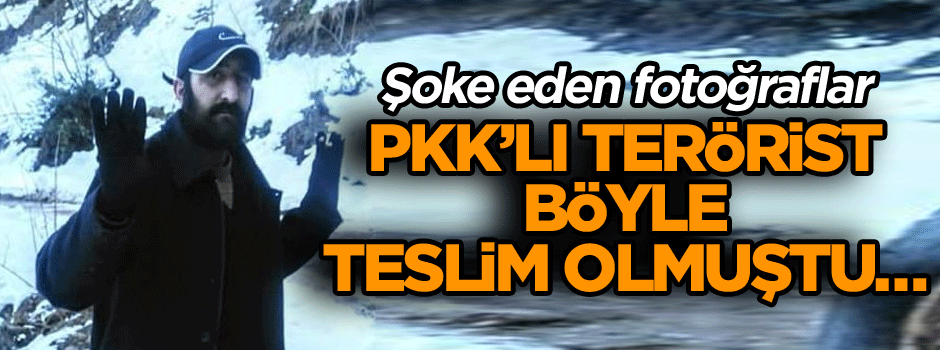 PKK’lı terörist böyle teslim olmuştu… Şoke eden fotoğraflar