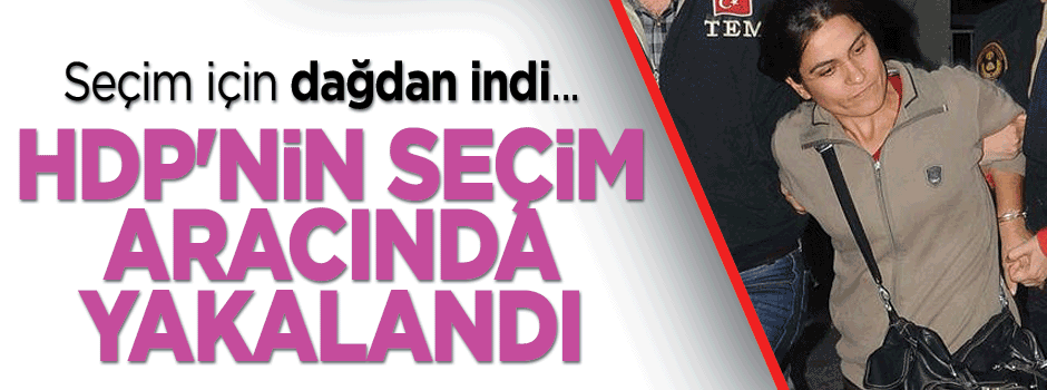 PKK'lı terörist HDP'nin seçim aracında yakalandı