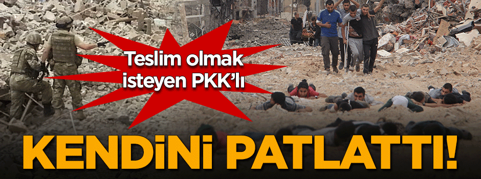 PKK'lı terörist PKK'lı grubun içinde kendini patlattı