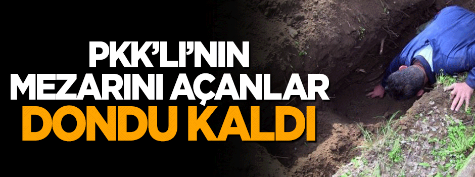 PKK'lı teröristin mezarını açanlar şaştı kaldı