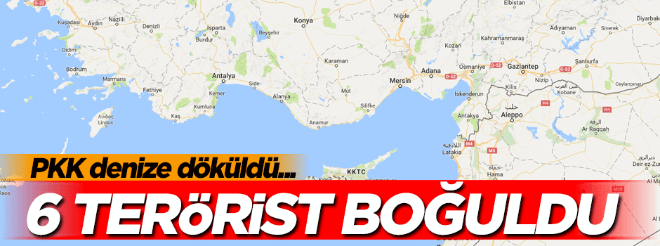 PKK'lılar denize döküldü: 6 terörist boğuldu