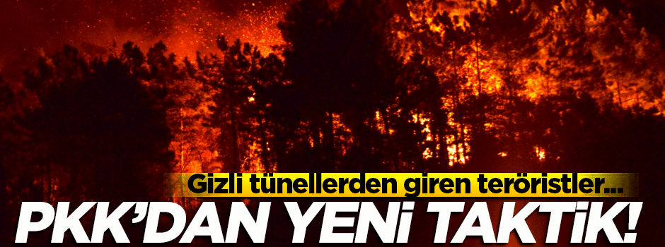 PKK'lı teröristler gizli tünellerden girip ateşe verdi!