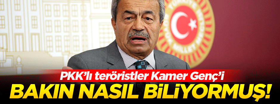 PKK'lı teröristler Kamer Genç'i bakın nasıl biliyormuş!