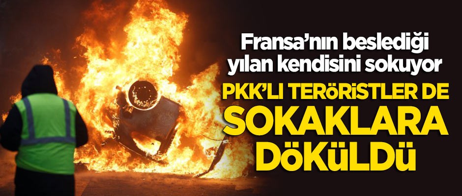 PKK'lı teröristler Paris sokaklarına döküldü!