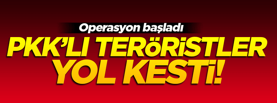 PKK'lı teröristler yol kesti! Operasyon başladı