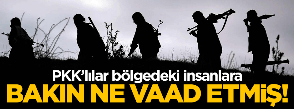 PKK'lı teröristlerden skandal vaad!