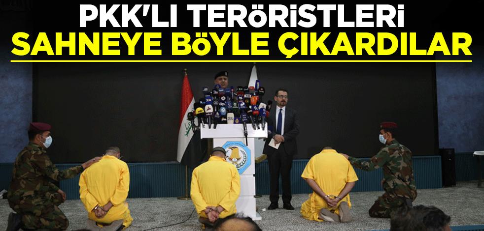 PKK'lı teröristleri sahneye böyle çıkardılar