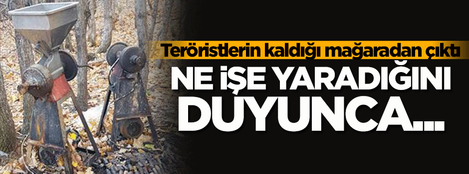 PKK'lı teröristlerin kaldığı mağarada ele geçirildi