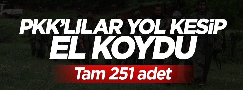 PKK'lılar 251 posta malzemesine el koydu