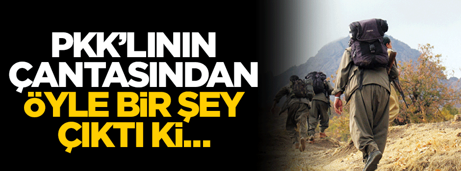 PKK'lının çantasından örgütün şifreleri çıktı