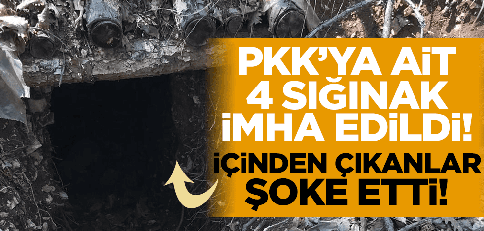 PKK'nın 4 sığınağı imha edildi! Ele geçirilenler şoke etti