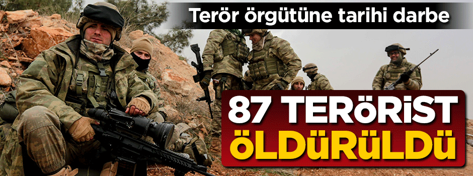 PKK'nın beli kırıldı! 87 terörist öldürüldü