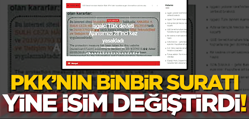 PKK’nın binbir suratı yine isim değiştirdi!
