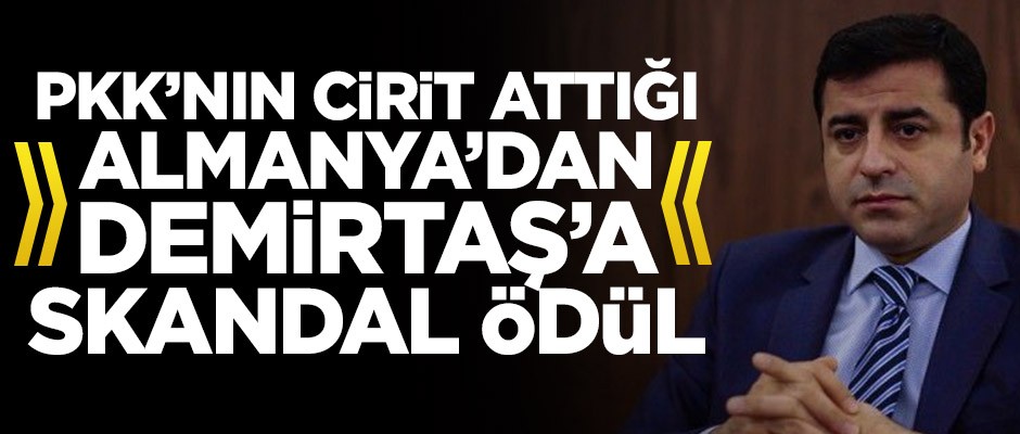 PKK’nın cirit attığı Almanya’dan Demirtaş’a skandal ödül