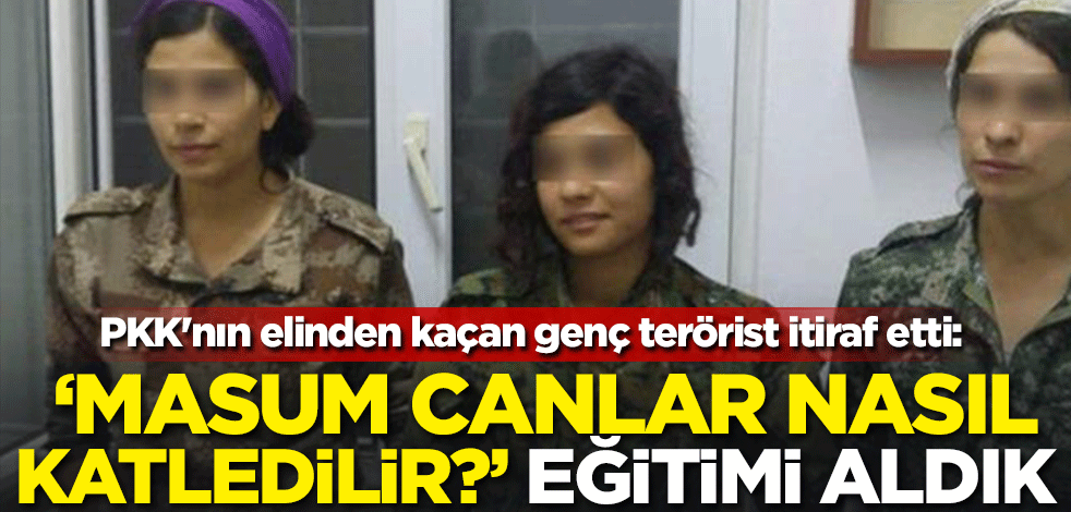 PKK'nın elinden kaçan genç terörist itiraf etti: 'Masum canlar nasıl katledilir?' eğitimi aldık