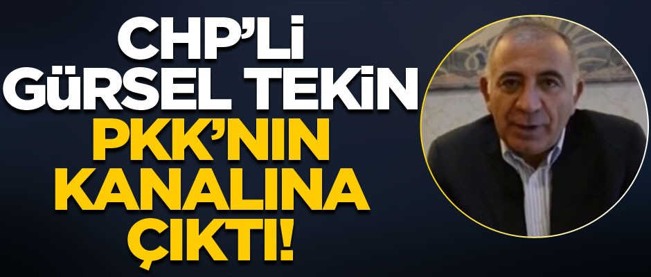 PKK’nın kanalına çıkan CHP'li Gürsel Tekin'den skandal açıklamalar!