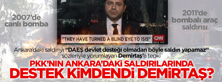 PKK'NIN SALDIRILARINA kim destek verdi Demirtaş?