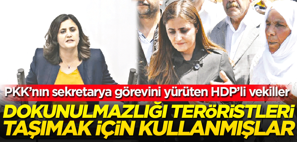 PKK’nın sekretarya görevini yürüten HDP’li vekiller Dokunulmazlığı teröristleri taşımak için kullanmışlar!