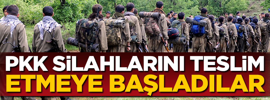 PKK'nın silahlarını Türkiye'ye teslim etmeye başladılar