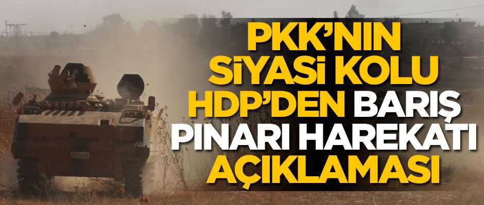 PKK'nın siyasi kolu HDP'den Barış Pınarı Harekatı açıklaması