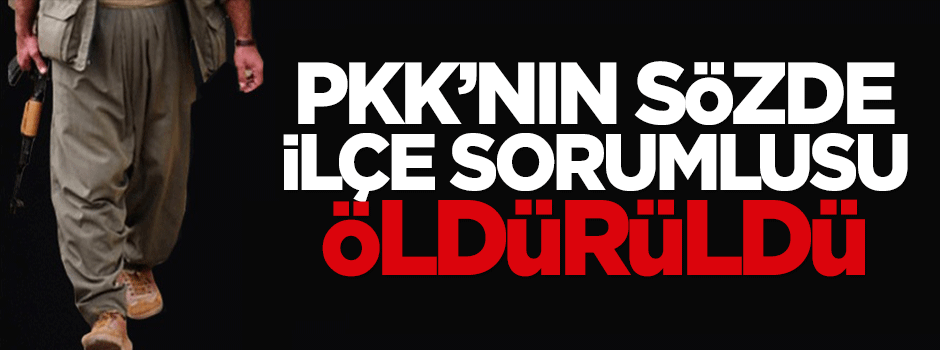 PKK'nın sözde ilçe sorumlusu öldürüldü