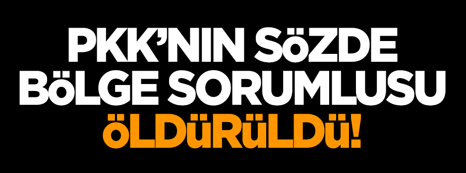 PKK'nın sözde Tunceli bölge sorumlusu öldürüldü
