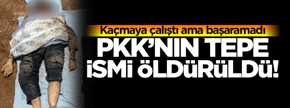 PKK'nın tepe ismi öldürüldü!