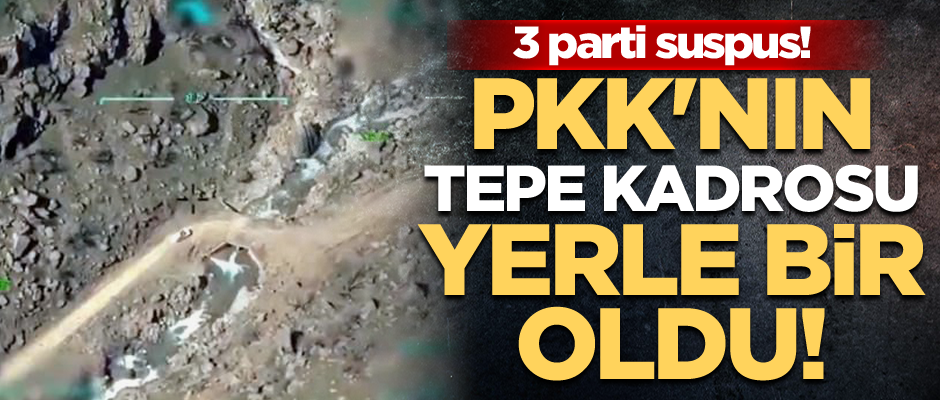 PKK'nın tepe kadrosu yerle bir oldu! 3 parti suspus!