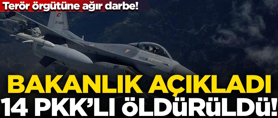 PKK'ya ağır darbe! 14 terörist öldürüldü