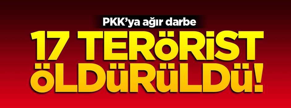 PKK'ya ağır darbe! 17 terörist öldürüldü