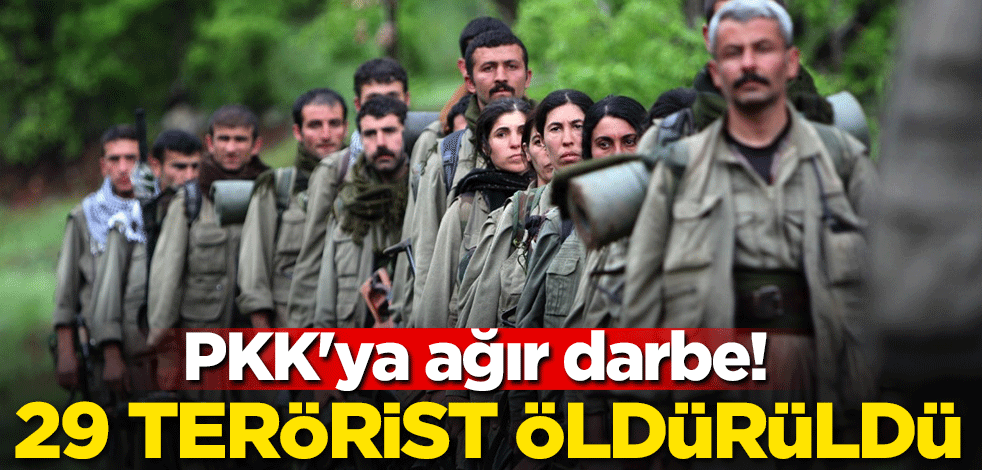 PKK'ya ağır darbe! 29 terörist öldürüldü