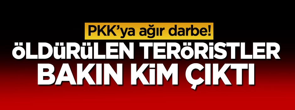 PKK'ya ağır darbe! Öldürülen teröristler bakın kim çıktı