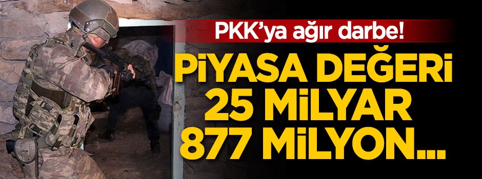 PKK'ya ağır darbe! Piyasa değeri 25 milyar 877 milyon...
