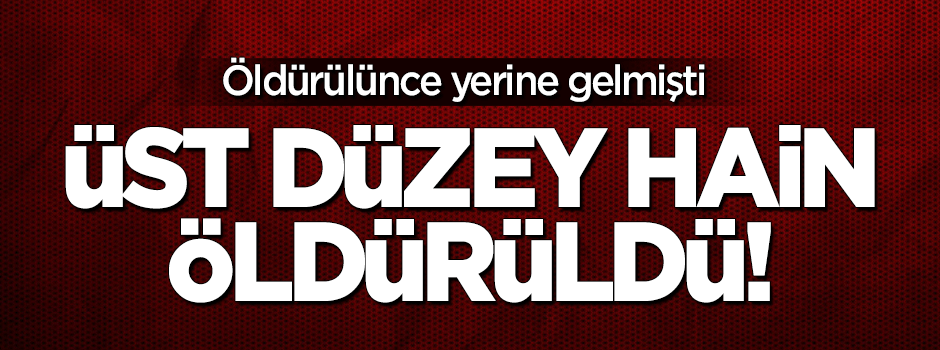 PKK'ya ağır darbe: Üst düzey hain öldürüldü!