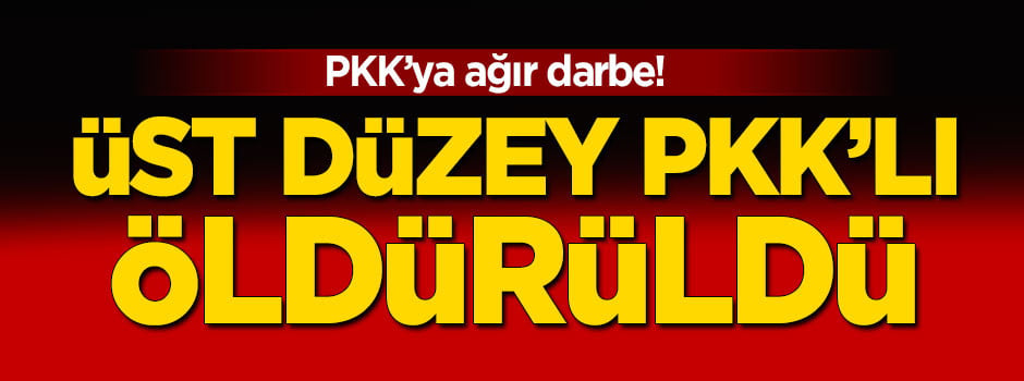 PKK'ya ağır darbe! Üst düzey PKK'lı öldürüldü