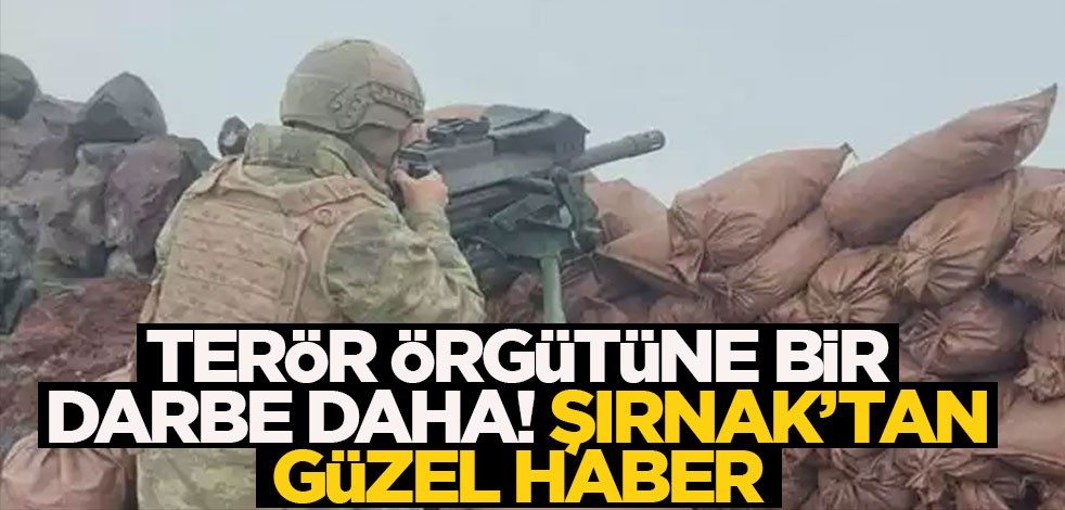 PKK'ya bir darbe daha! Şırnak'tan güzel haber