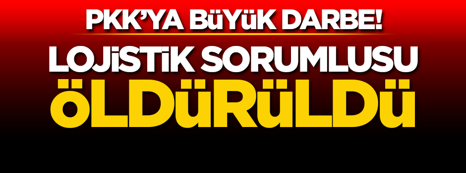 PKK'ya büyük darbe! Lojistik sorumlusu öldürüldü