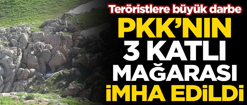 PKK'ya büyük darbe! Örgütün 3 katlı mağarası imha edildi