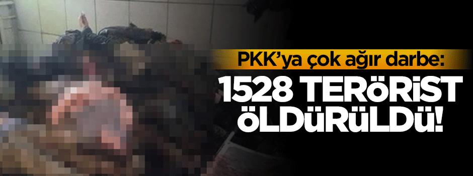 PKK'ya çok ağır darbe: 1528 terörist öldürüldü!