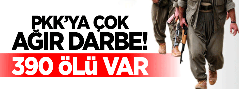 PKK'ya çok ağır darbe! 390 terörist öldürüldü