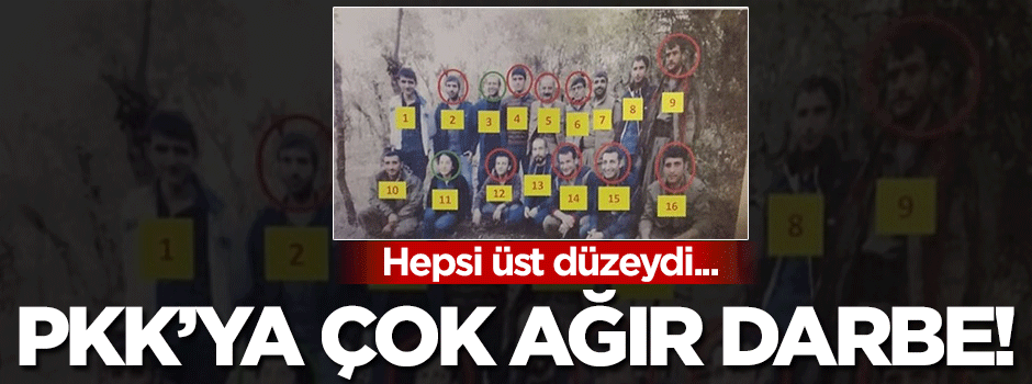 PKK'ya çok ağır darbe! Hepsi üst düzeydi