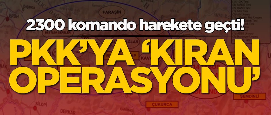 PKK'ya dev operasyon başladı!
