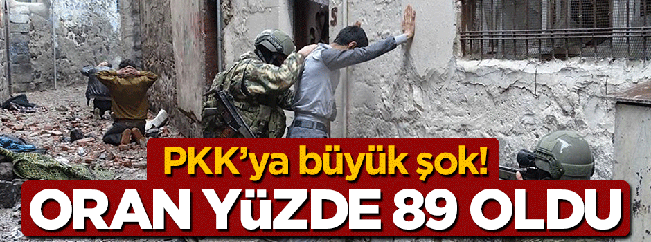 PKK'ya katılım yüzde 89 oranında azaldı