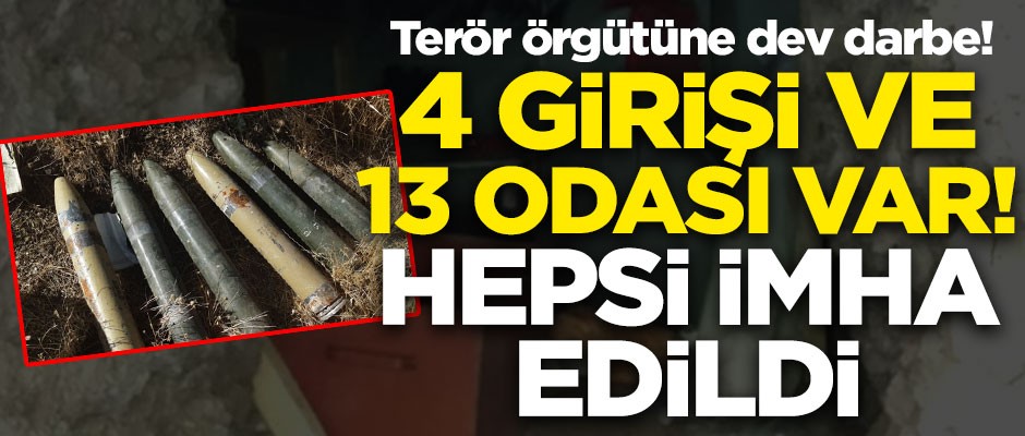 PKK'ya komando pençesi! 4 girişi ve 13 odası bulunan mağara, imha edildi