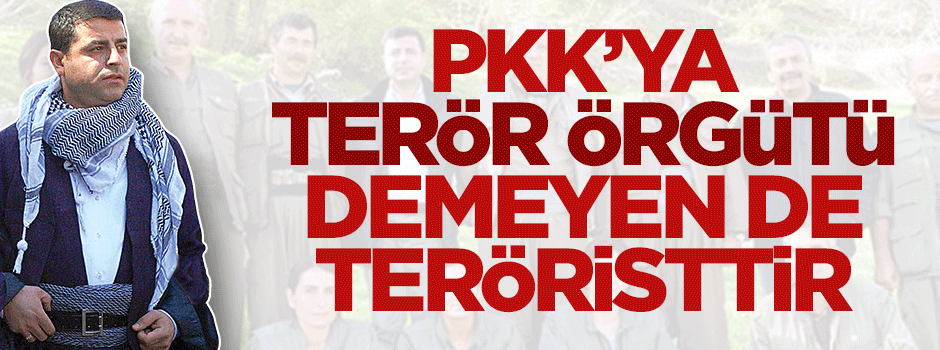 PKK’ya terör örgütü demeyen de teröristtir
