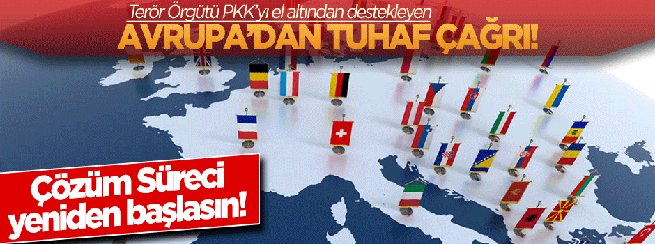 PKK'yı el altından destekleyen Avrupa'dan tuhaf çağrı!