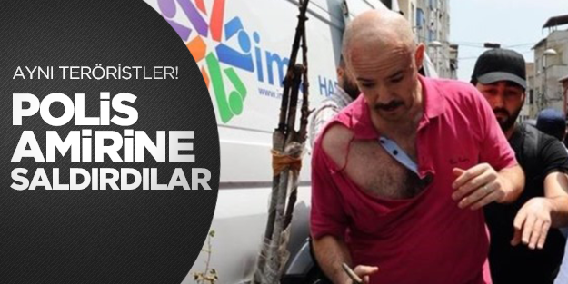 Polis amirine saldırdılar